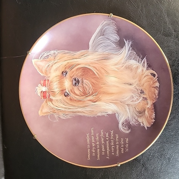 Danbury Mint Other - Vintage Danbury Mint., Someone to Comfort Yorkie Collector Plate